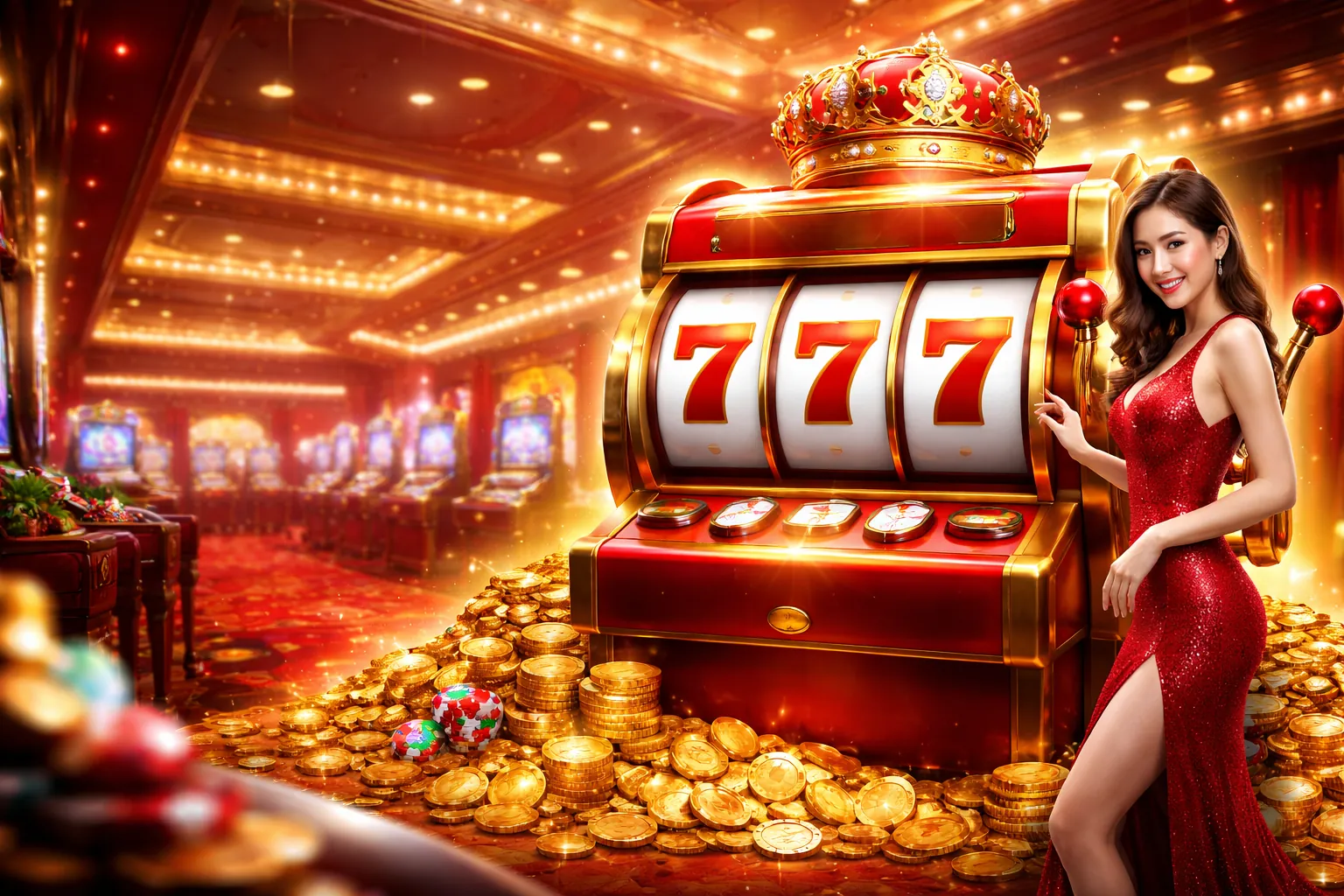 Hình ảnh chính về các máy đánh bạc Slot game t88 với tiền vàng và vòng quay may mắn